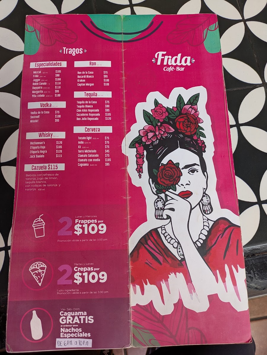 Frida Café Bar Menu - Image 3